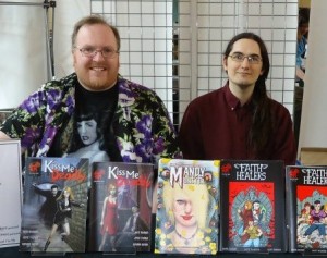 Matt Warner (left) and Mark Adams (right) at the Bristol Comic Expo 2012